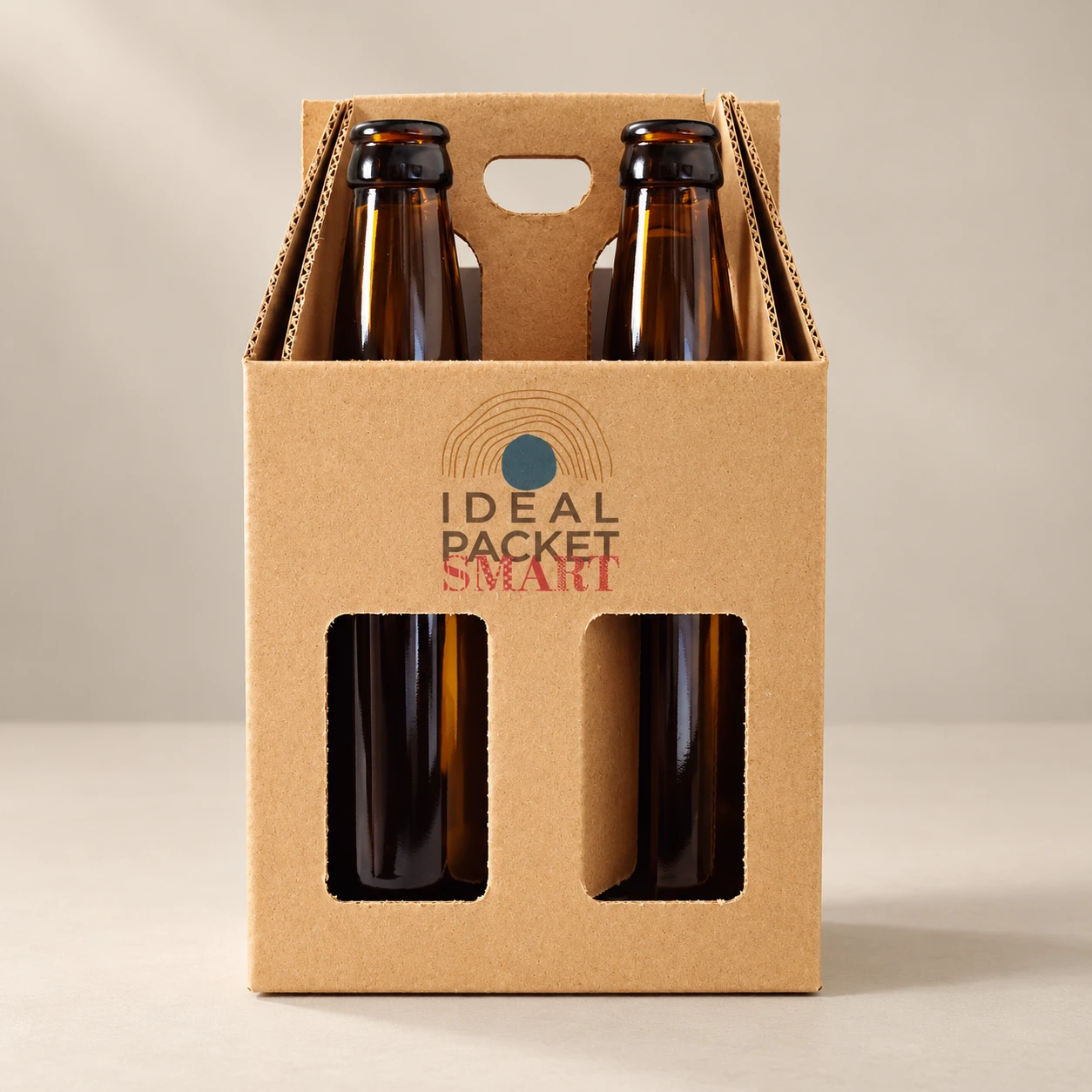 Cardboard bottle carrier made by Ideal Packet
